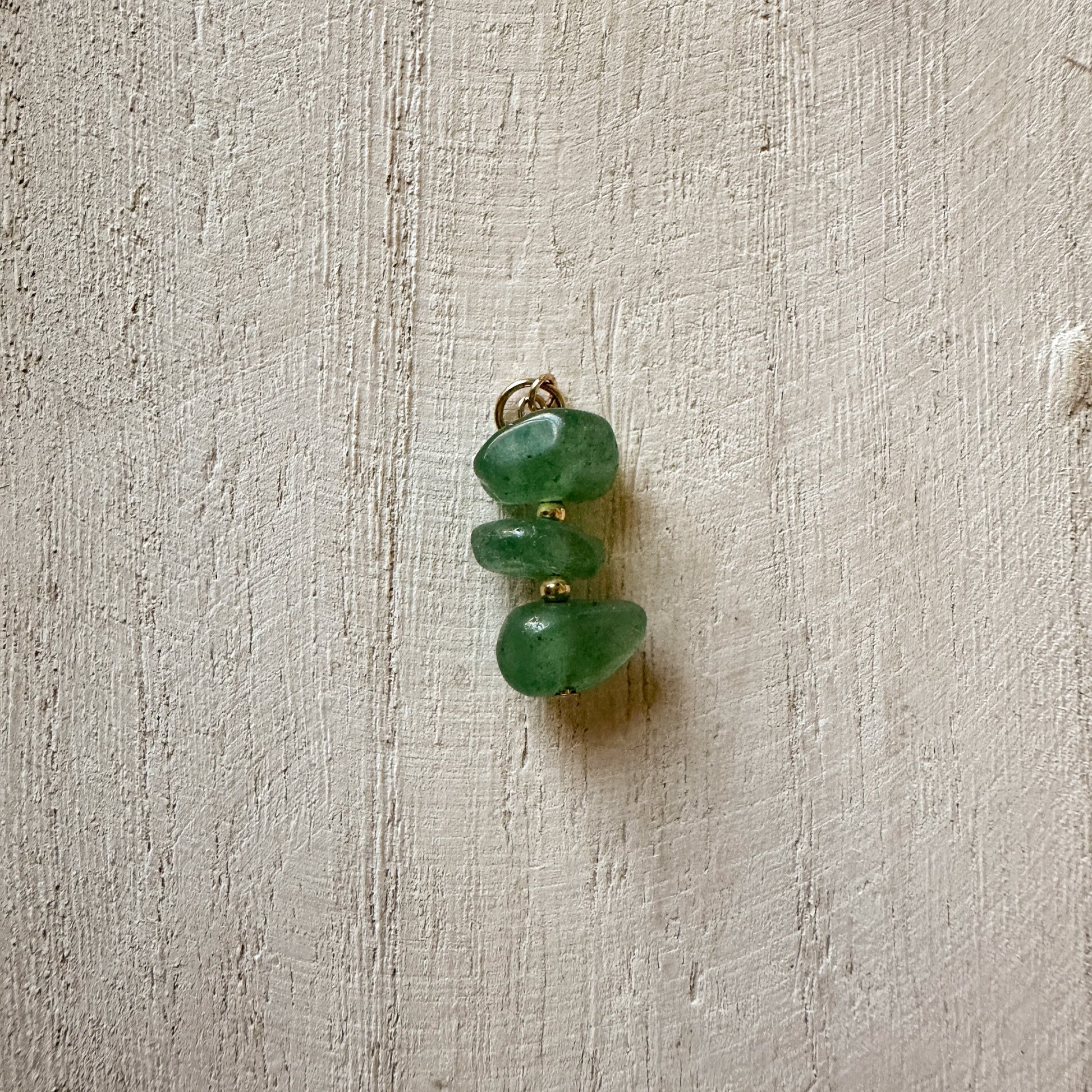 raw Ecuadorian jade stone charm