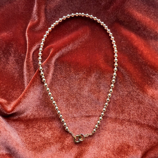 gold-filled beaded necklace