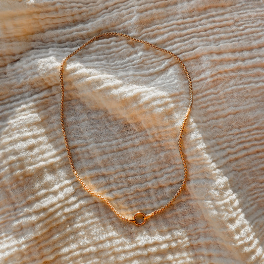 gold-filled popcorn chain necklace
