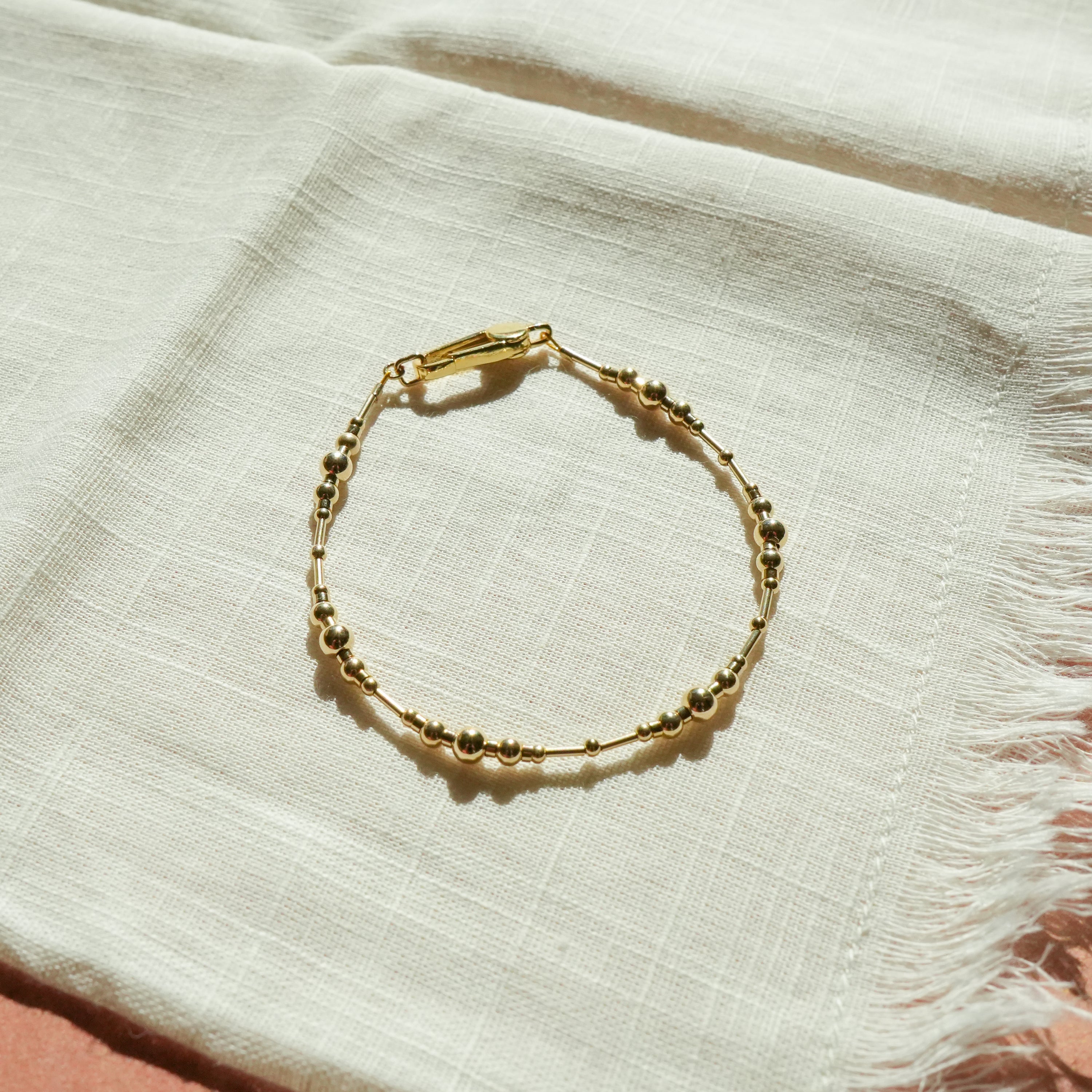 Gold Dainty Dangler Earrings and Karma Bangle Bracelet Set –  www.pipabella.com